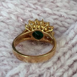 heart shape emerald diamond 18K ring @selectioncoste.com