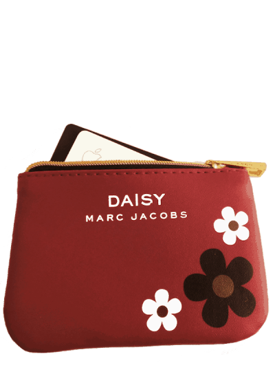 Marc Jacobs Red Daisy Card Wallet