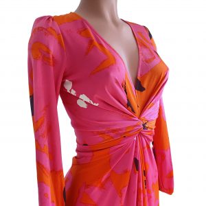 CATE pink silk jersey dress flora kung