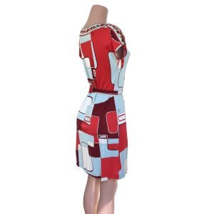 flora kung NINA red silk jersey shift