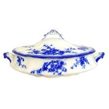 Flow-Blue-wh-Grindley-Marechal-Neil-Oval-Covered-Vegetable-
