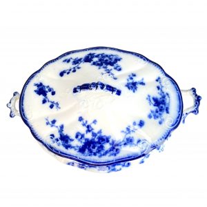 Grindley-Marechal-Neil-flow-blue-covered-Oval-Covered-Vegetable-tureen