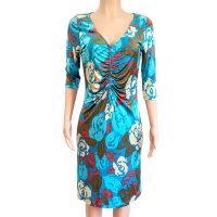 LENA-turquoise-silk-print-shift-dress-flora-kung-