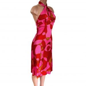 flora-kung-vibrant-pink-ruby-print-silk-halter-dress
