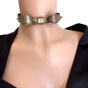 CLAUDE-LALANNE-jewelry-Paris-Silver-Bow-Choker-necklace