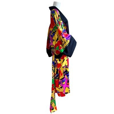flora-kung-Pop-Modern-Art-Print-Silk-Kimono