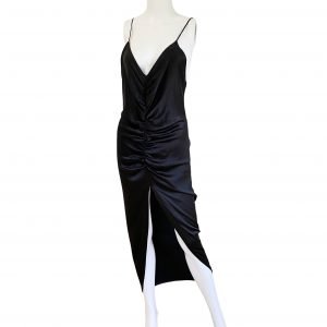 flora-kung-black-silk-charmeuse-rushed-sexy-gown