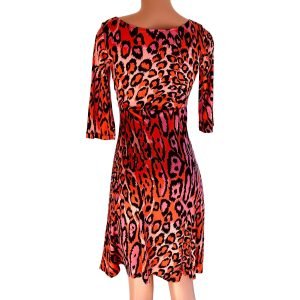 v-neck-pink-black-flora-kung-leopard-silk-dress