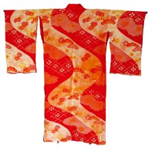 vintage-japanese-red-wave-print-silk-crepe-kimono