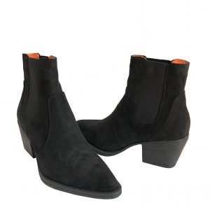 Black-Suede-Cowboy-ankle-Boot