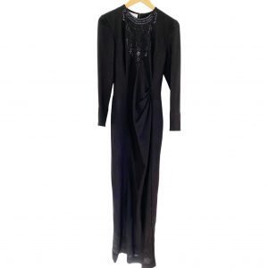 emmanuelle-khanh-black-beaded-maxi-wool-dress