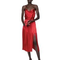 zara-silky-red-dress-with-slit