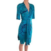 flora-kung-peacock-blue-ribbon-print-silk-jersey-dress-nwt