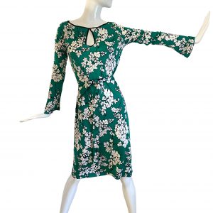 flora-kung-emerald-green-peekboo-printed-silk-jersey-floral-shift