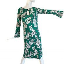 flora-kung-emerald-green-peekboo-printed-silk-shift