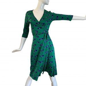 flora-kung-emerald-green-razor-blade-print-silk-wrap-dress