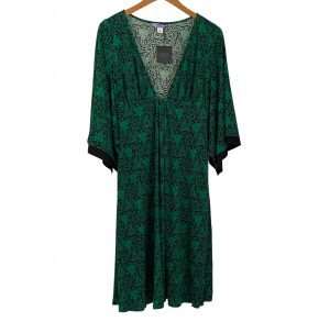 flora-kung-emerald-green-silk-jersey-kimono-print-dress