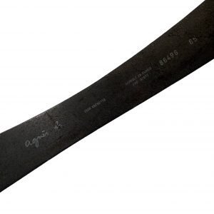 agnes-b.-black-leather-toggle-belt