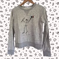 ines-de-la-fressange-paris-france-logo-french-heather-gray-sweatshirt