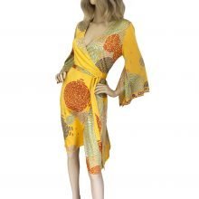 flora-kung-yellow-twin-print-kimino-silk-wrap-dress
