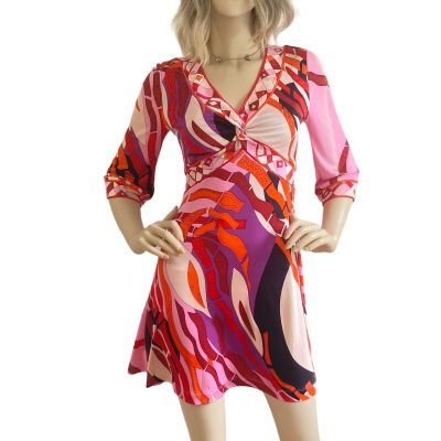 Flora Kung's beautiful twin print Rei silk dress
